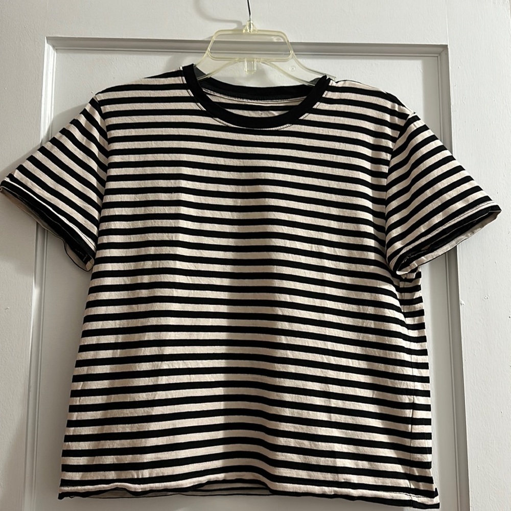 Everlane Organic Cotton Box-Cut Tee striped